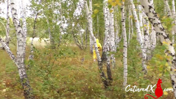 Русские  осенние чудеса  или глубокий минет в лесу